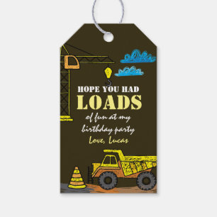 Construction Hand Drawn Favour Tag