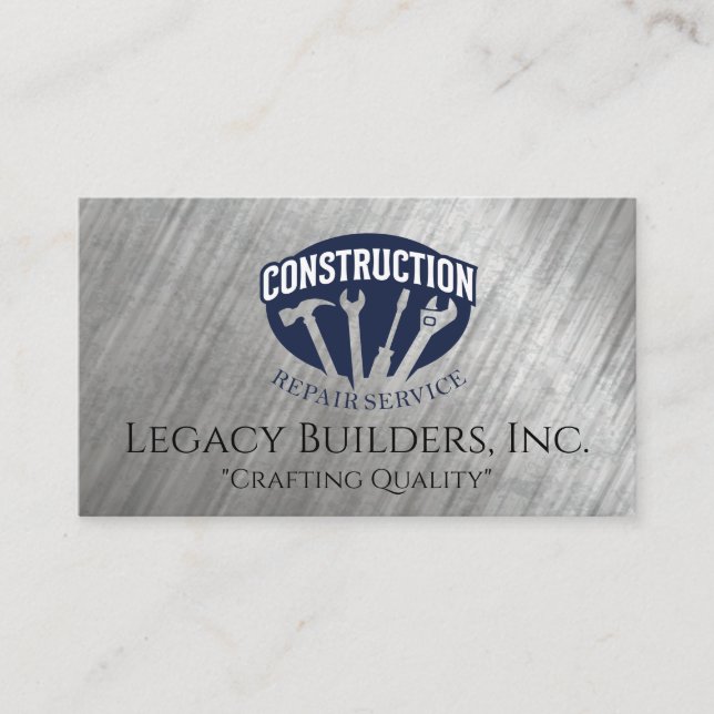 Construction Hand Tools | Build Repair Business Card (Front)