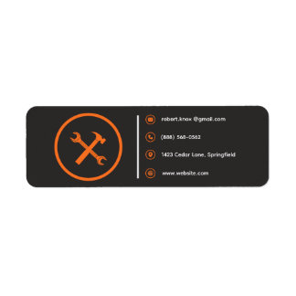 Construction Handyman Carpenter | Rustic Template Return Address Label