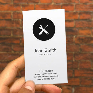 Construction Handyman Plumber Minimalist Business Card