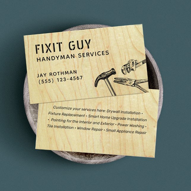 Construction Handyman Tools, Home Improvement  Business Card (Creator Uploaded)
