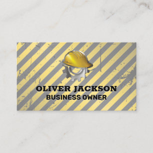 Construction Hard Hat Builder Engineer Business Card