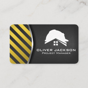 Construction Hard Hat General Contractor Business Card