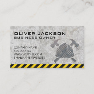 Construction   Hard Hat Steel   Concrete Business Card