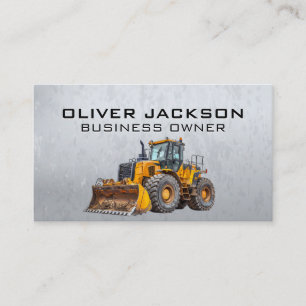 Construction Heavy Machinery Bulldozer Business Card