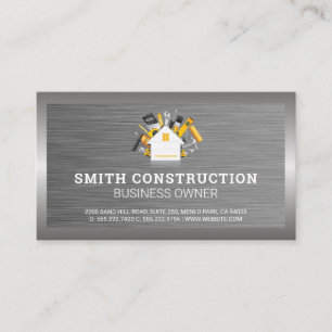 Construction   Home Repair Tools   Steel Texture Business Card