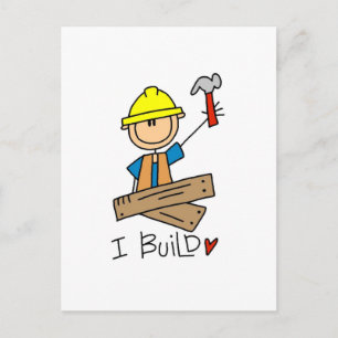 Construction I Build T-shirts and Gifts Postcard