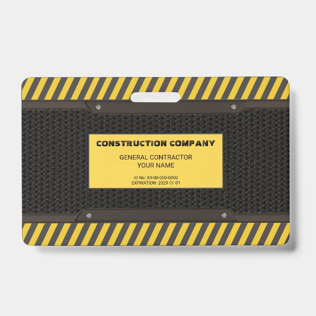 Construction ID Badge (Front)