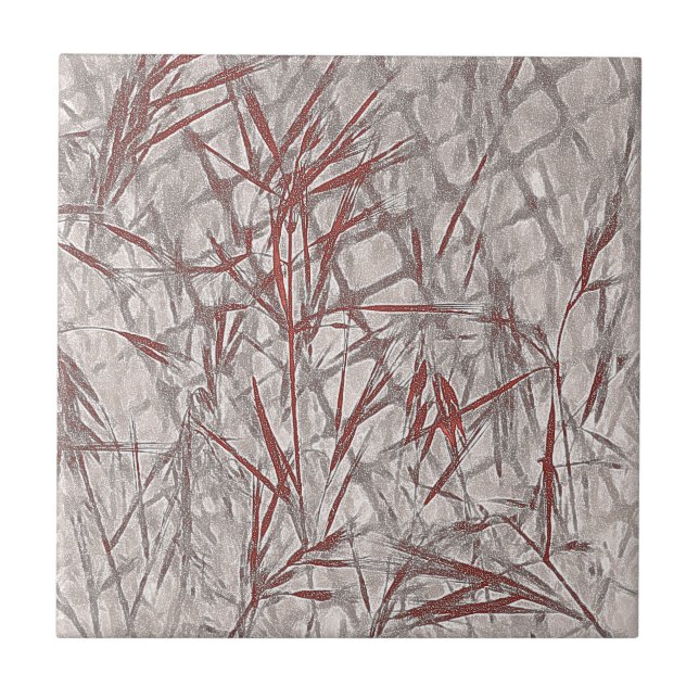 Construction in Rust and Grey Ceramic Tile (Front)