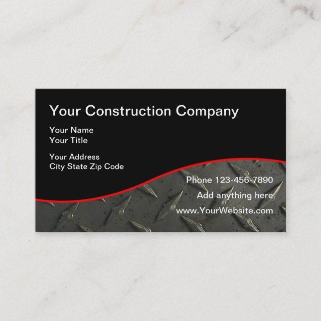 Construction Industrial Design Business Card (Front)