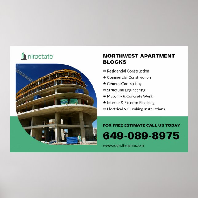 Construction Information Site Info Poster (Front)