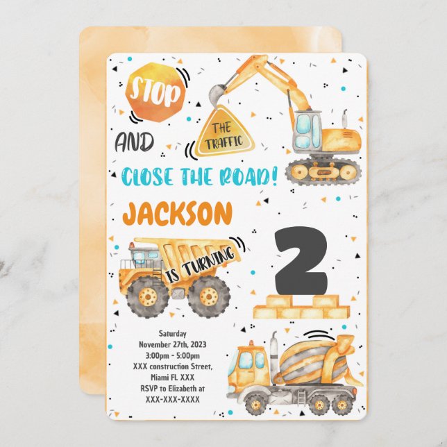 Construction Invitation (Front/Back)