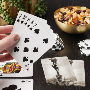 Construction Ironworkers Ride Down Headache Ball Playing Cards