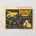 Construction Joint Birthday Invitation Siblings<br><div class="desc">All designs are © Happy Panda Print</div>