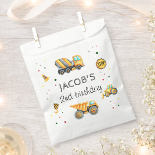 Construction Kids Any Age Birthday Party Favour Bag