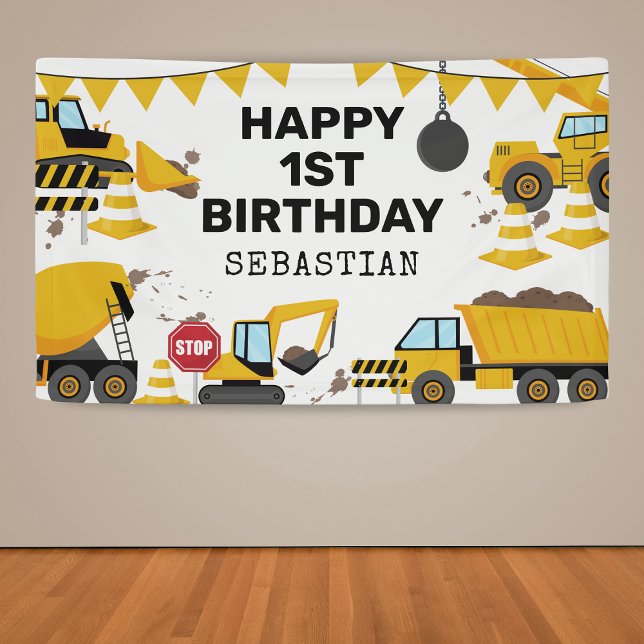 Construction Kids Birthday Party Banner (Creator Uploaded)