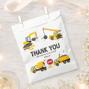Construction Kids Birthday Party Thank You Favour Bag