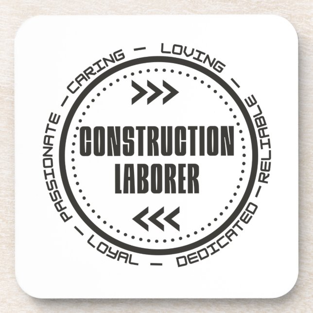 Construction Labourer Coaster (Front)
