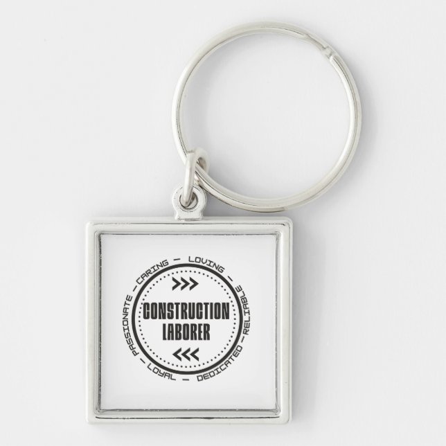 Construction Labourer Key Ring (Front)