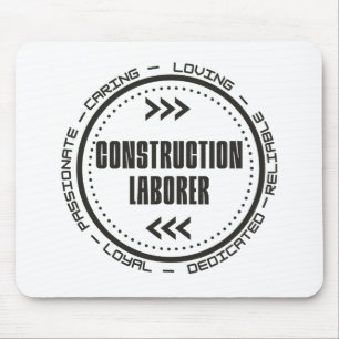 Construction Labourer Mouse Pad