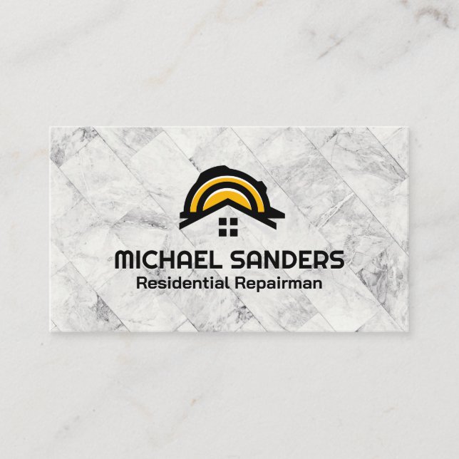 Construction Logo | Hardware Tools | Handyman Business Card (Front)