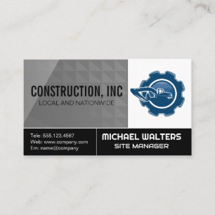 Construction Logo   Property Developer Business Ca Business Card