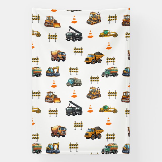 Construction machinery  banner (Vertical)
