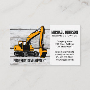 Construction Machinery Bulldozer Business Card