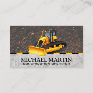 Construction Machinery Excavator Business Card