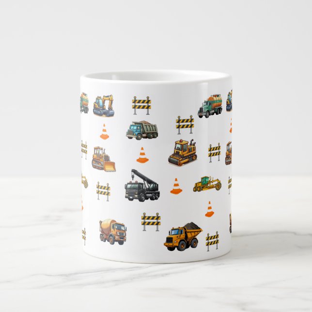 Construction machinery  large coffee mug (Front)
