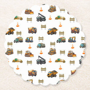 Construction machinery paper coaster