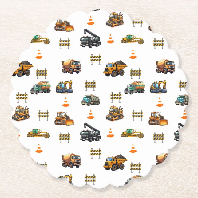Construction machinery  paper coaster (Front)