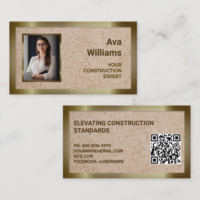 Construction Management Business Card (Front/Back)