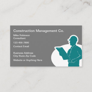 Construction Management Consultant  Business Card