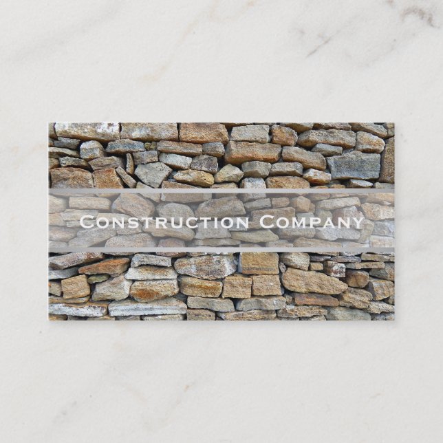 Construction Manager Business Card (Front)
