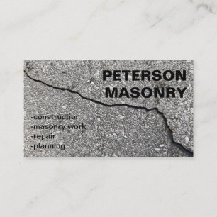 Construction - Masonry Business Card