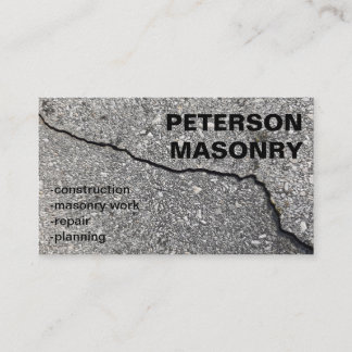 Construction - Masonry Business Card