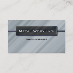 Construction Metal Business Card Title Box Chrome