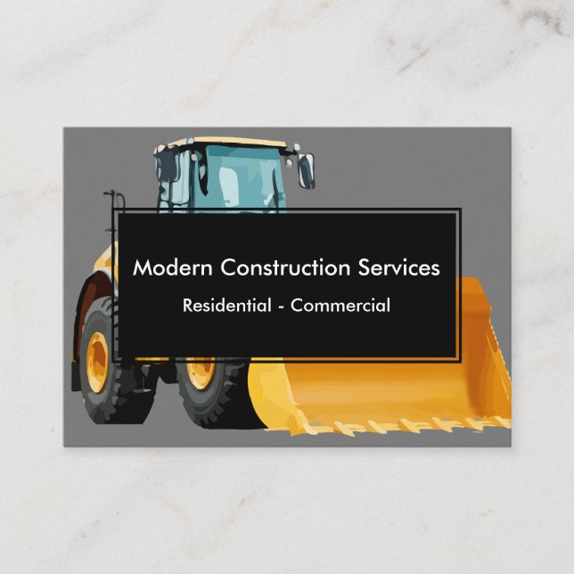 Construction Modern Business Cards (Front)