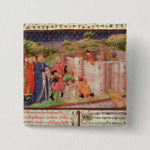 Construction of a Castle 15 Cm Square Badge