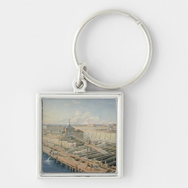 Construction of Docks Key Ring (Front)