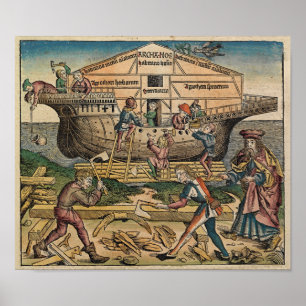 Construction of the Ark  1493 - Poster