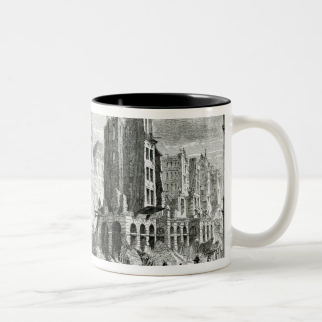Construction of the Boulevard de Sebastopol Two-Tone Coffee Mug (Right)