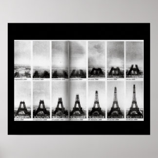 Construction of the Eiffel Tower Poster