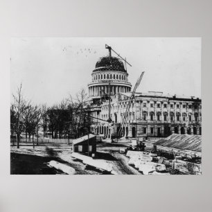 Construction of the U.S. Capitol Dome Poster