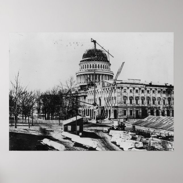 Construction of the U.S. Capitol Dome Poster (Front)