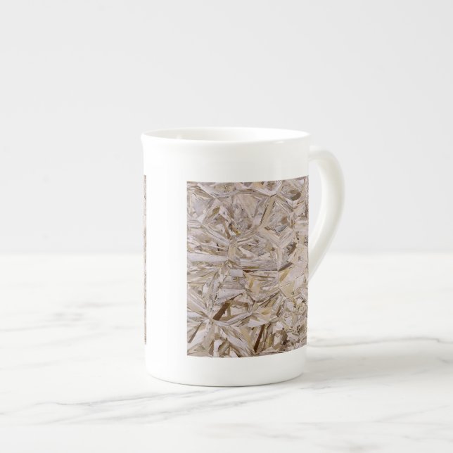 Construction OSB Plywood Style Bone China Mug (Front Right)