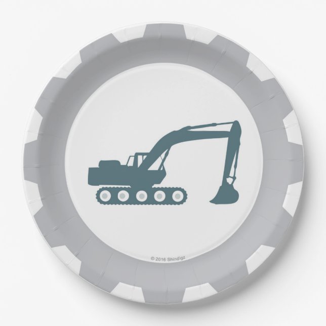 Construction Party Paper Plates (Front)