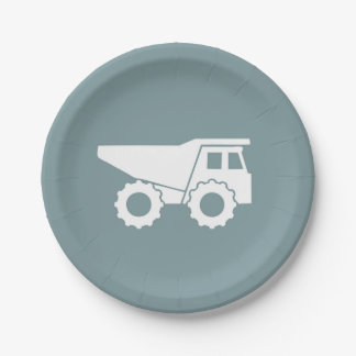 Construction Party Paper Plates- Dump Truck Plate