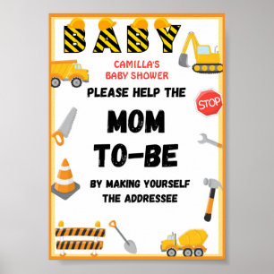 Construction Party Sign, Baby Shower Sign